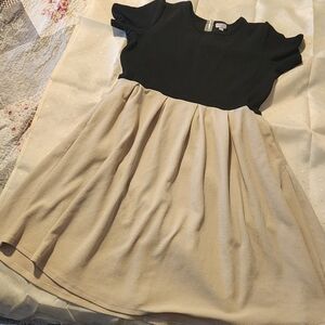 LuLaRoe Black and Tan Casual Dress
